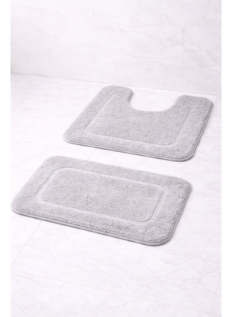 EBREEZZ Luxury 2-Piece Bathroom Mat Set – Ultra Soft & Thick Non-Slip Bath Rugs – Super Absorbent & Machine Washable (Rectangle + U-Shape) - Image 1